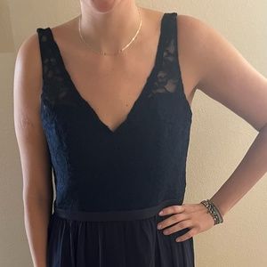 Navy Blue Full Length Dress Sz 14
